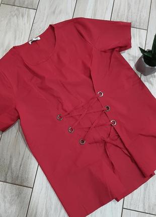 Футболка- блуза со шнуровкой, корсет, италия l/12-14 размер7 фото