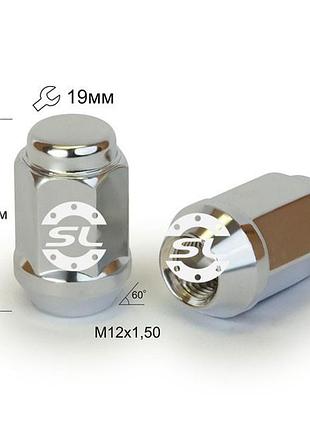 Гайка колесная м12х1,5х35мм (chevrolet,kia,mazda) конус хром ключ 19
