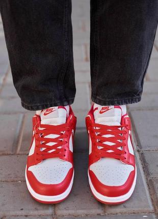 Чоловічі кросівки nike sb dunk low retro medium grey red знижка sale | smb6 фото