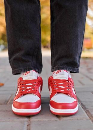 Чоловічі кросівки nike sb dunk low retro medium grey red знижка sale | smb9 фото