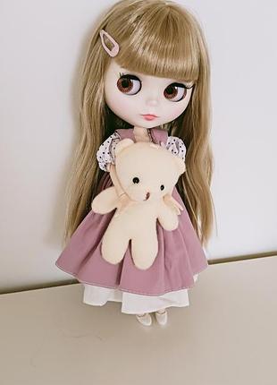 Нова лялька blythe 30см у сукні,шарнірна матова
