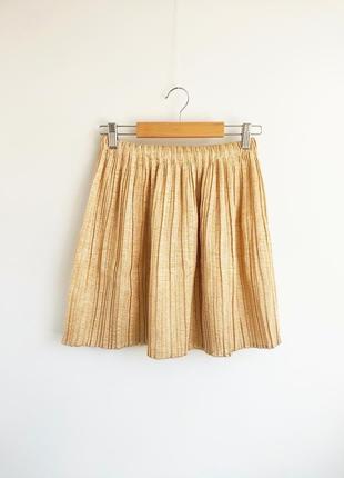 Золотистая юбка zara