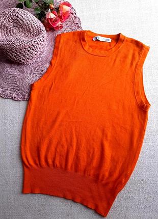 Оранджева желетка zara