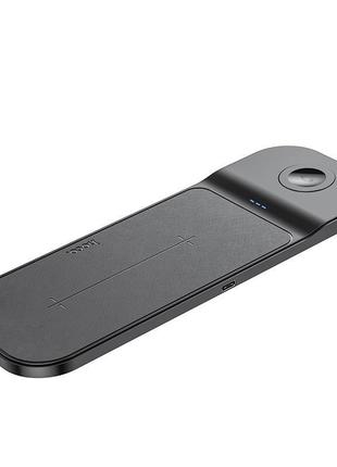 Бездротова зарядка qi hoco step 3in1 wireless fast charger cq5 (iwatch) 22.5w black