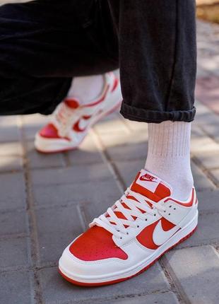 Чоловічі кросівки nike sb dunk low retro red white знижка sale | smb9 фото