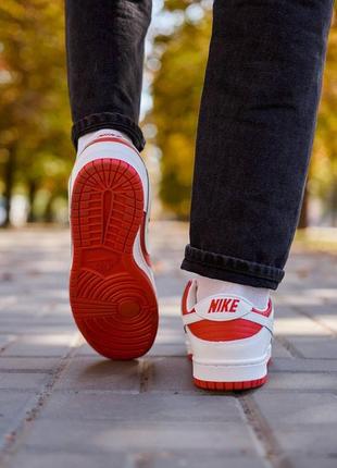 Чоловічі кросівки nike sb dunk low retro red white знижка sale | smb6 фото