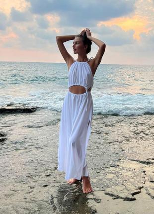 Літня сукня сарафан вирізи пляж зав'язки6 фото