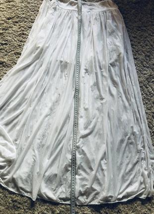 Юбка длинная батистовая белая итальянская оригинальная размер s,m,l3 фото