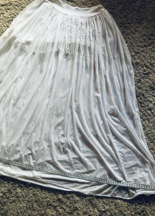 Юбка длинная батистовая белая итальянская оригинальная размер s,m,l7 фото