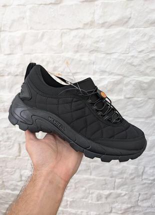 Зимние мужские кроссовки merrell moc black (флис) 43-44-45-46