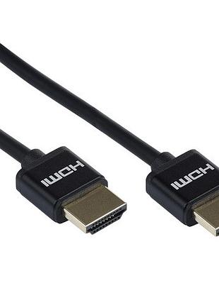 Кабель hdmi2.0 2е 2ew-1119-3m am/am slim high speed alumium 3м черный