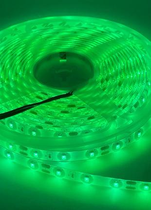 Світлодіодна стрічка 3528-60led-8mm-12v ip65 зелений  mtk