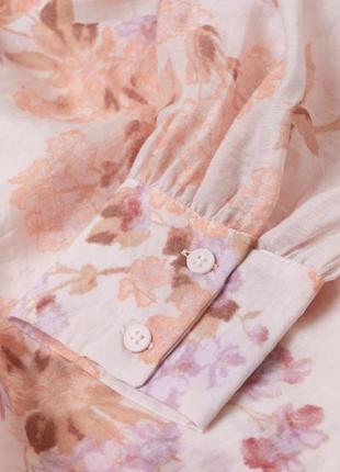 Нова.блуза з нових колекцій  h&m flounce-collared blouse nude pink  size xs2 фото