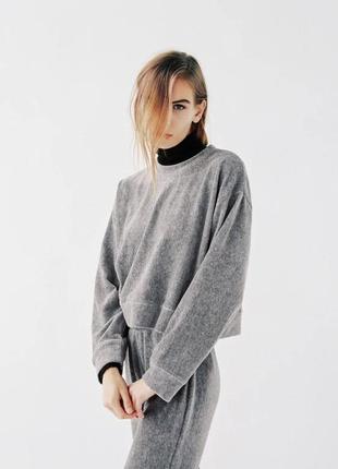 Велюровый свитшот зара zara l