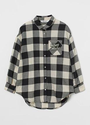 Рубашка в клетку h&amp;m disney 10-11 лет