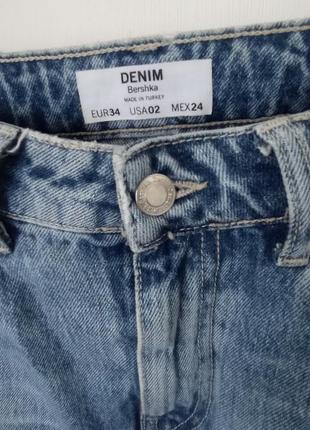 Оригінальна джинсова спідниця міді з рваностями, рваними краям, розрізом5 фото