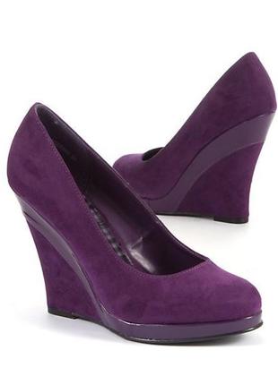 Фиолетовые туфли на танкетке new look, нюансы1 фото