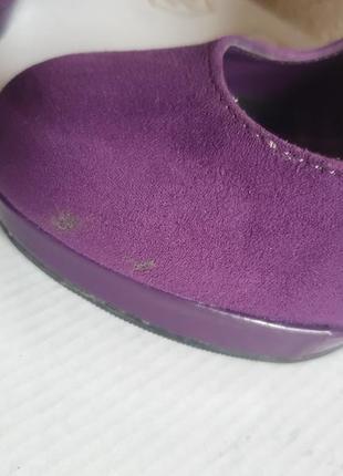 Фіолетові туфлі на танкетці new look, нюанси9 фото