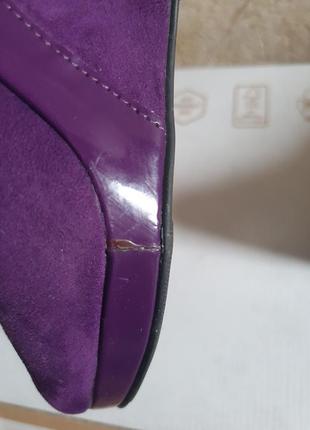 Фіолетові туфлі на танкетці new look, нюанси10 фото