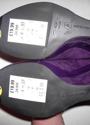 Фіолетові туфлі на танкетці new look, нюанси7 фото