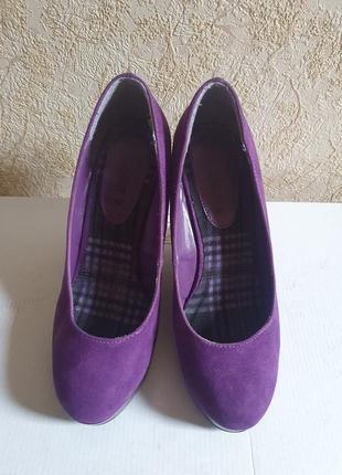 Фіолетові туфлі на танкетці new look, нюанси4 фото