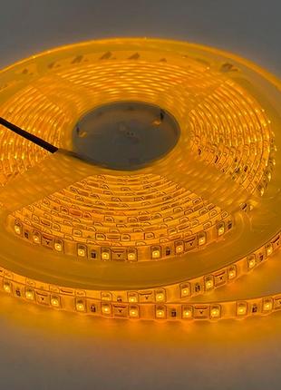 Светодиодная лента 3528-120led-8mm-12v ip65 двойная плата желтый mtk