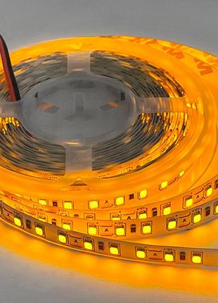 Светодиодная лента 3528-120led-8mm-12v, ip20 желтый мтк