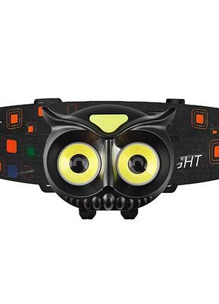 Ліхтар налобний на батарейках pld-wt209-2cob black