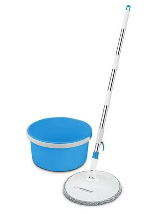 Набор швабра+ведро с вращающейся конструкцией esperanza ehs007 spin mop perfect clean голубой