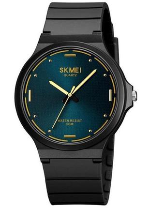 Годинник наручний чоловічий skmei 2108bkbu 43мм black/blue