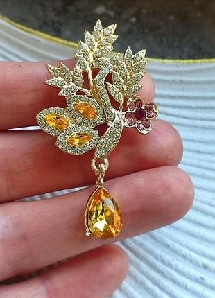 Ошатна брошка колоски 5,1 см