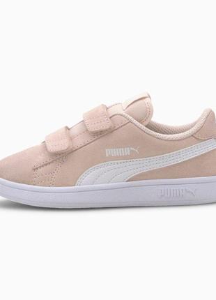 Puma детские кроссовки кеды замшевые smash v2 suede reach