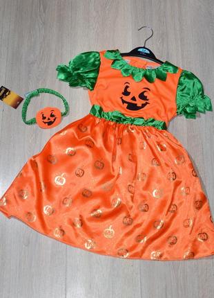 Костюм halloween 1-1,5-2-3-4 роки. гарбуз тиква гарзузик плаття сукня карнавальний хеллоуїн хелловін хеловін хеллоуін гелловін хеллоувін george