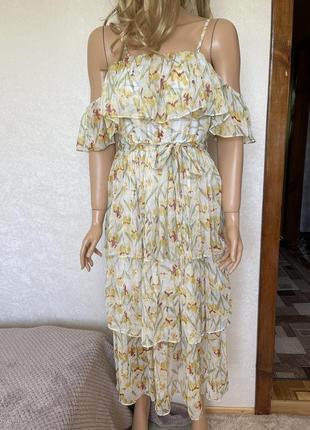 Шифонова ярусна сукня missguided р.104 фото
