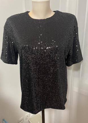 Топ блуза в пайетки от h&m s