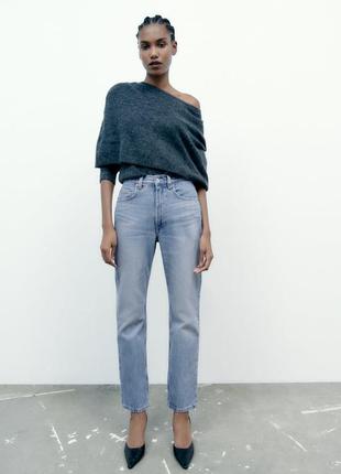 Джинси straight fit high waist zara/ джинси зара прямого крою