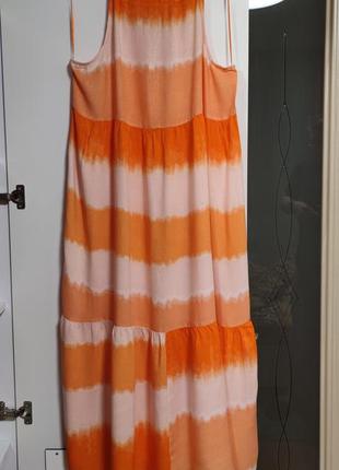 Легка сукня-сараф з натуральної тканини від george 🤍🧡4 фото