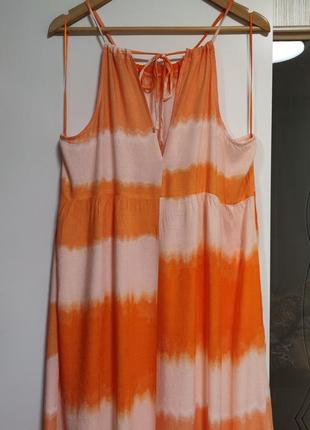 Легкое платье-сараф из натуральной ткани от george 🤍🧡7 фото