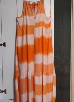 Легка сукня-сараф з натуральної тканини від george 🤍🧡6 фото