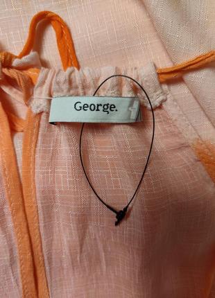 Легка сукня-сараф з натуральної тканини від george 🤍🧡8 фото