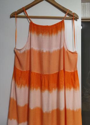 Легкое платье-сараф из натуральной ткани от george 🤍🧡5 фото