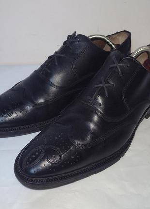 Bally,made in switzerland, кожаные премиальные туфл-броги 42 р