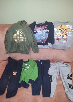 Пакет вещей теплых для мальчика на 3 года( серые брюки проданы)