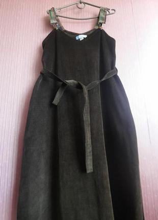 Дизайнерский авангардный стильный вельветовый сарафан в виде pacini от booriva