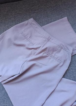 Серые широкие брюки в виде палаццо wide leg4 фото
