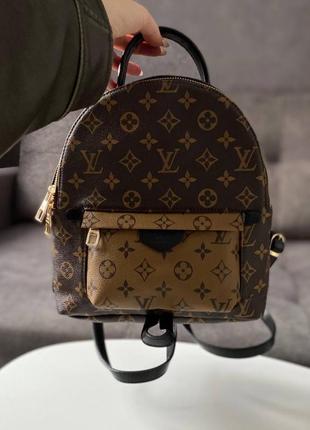 Рюкзак premium louis vuitton palm springs mini mm brown/black lv
