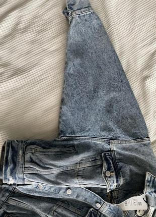 Pull&amp;bear джинсова куртка с варений джинс6 фото