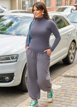 Базовая водолазка темно-серая