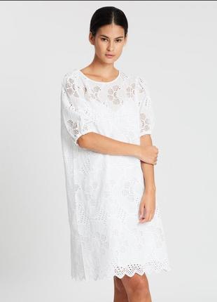 Платье белое samsoe размер s2 фото