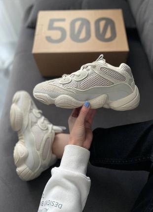Кроссовки adidas yeezy boost 500 beige бежевые женские / мужские9 фото
